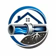 Pomona Trenchless sewer repair logo icon with pipe design